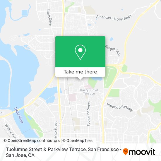 Tuolumne Street & Parkview Terrace map