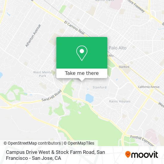 Campus Drive West & Stock Farm Road map