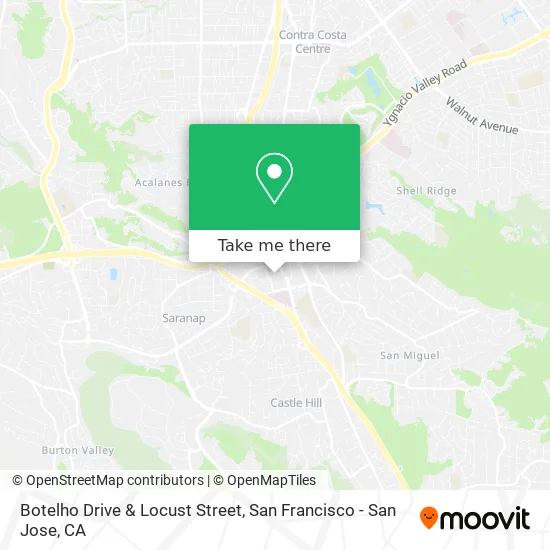 Botelho Drive & Locust Street map
