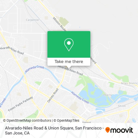 Mapa de Alvarado-Niles Road & Union Square