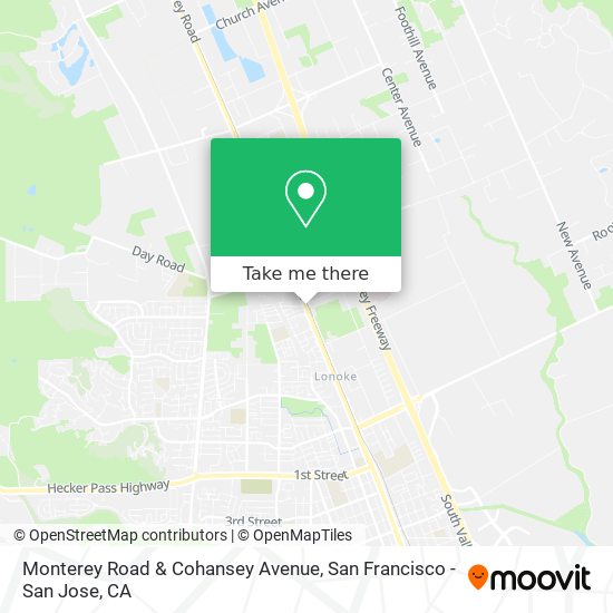 Monterey Road & Cohansey Avenue map