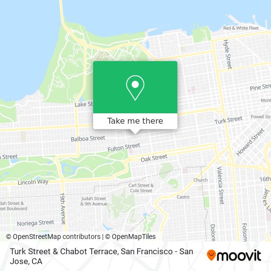 Mapa de Turk Street & Chabot Terrace