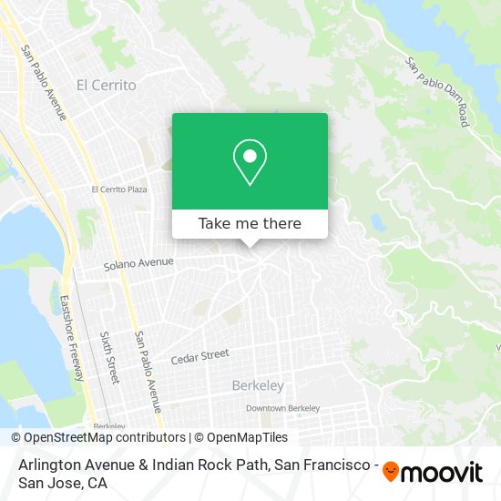 Mapa de Arlington Avenue & Indian Rock Path