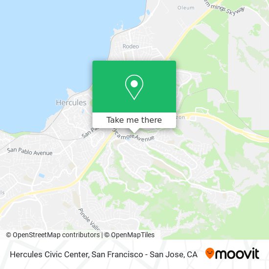 Hercules Civic Center map