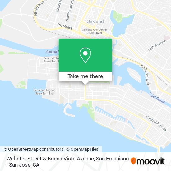 Webster Street & Buena Vista Avenue map
