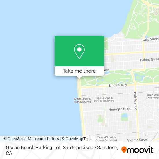 Mapa de Ocean Beach Parking Lot