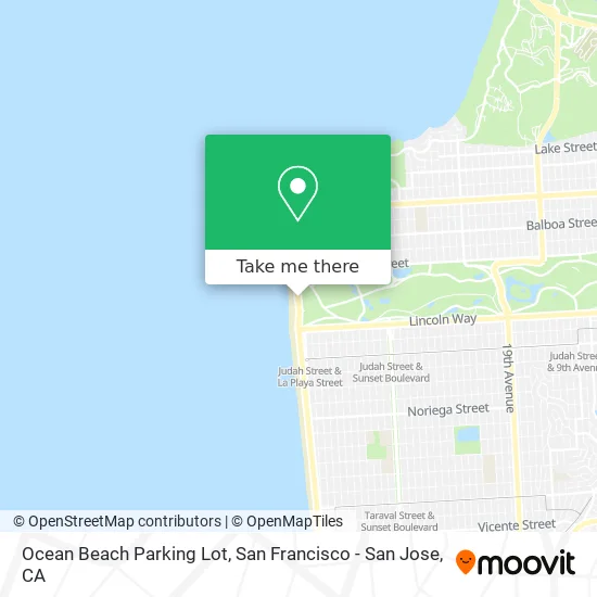 Ocean Beach Parking Lot map