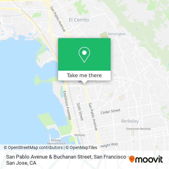 San Pablo Avenue & Buchanan Street map