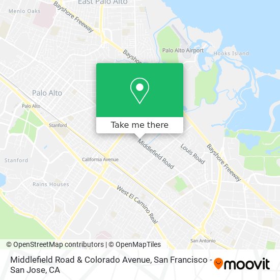 Middlefield Road & Colorado Avenue map