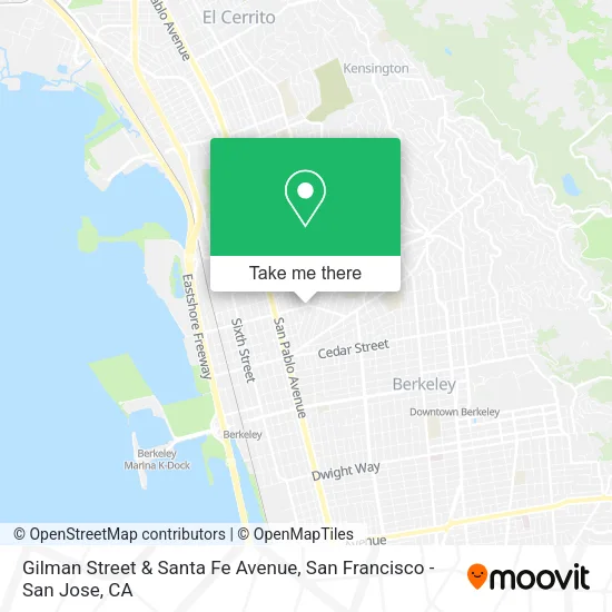 Mapa de Gilman Street & Santa Fe Avenue