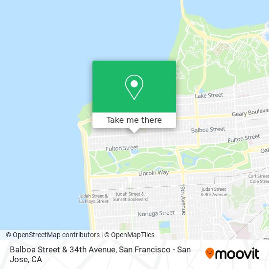 Mapa de Balboa Street & 34th Avenue