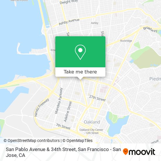 San Pablo Avenue & 34th Street map