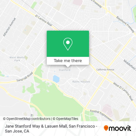Jane Stanford Way & Lasuen Mall map