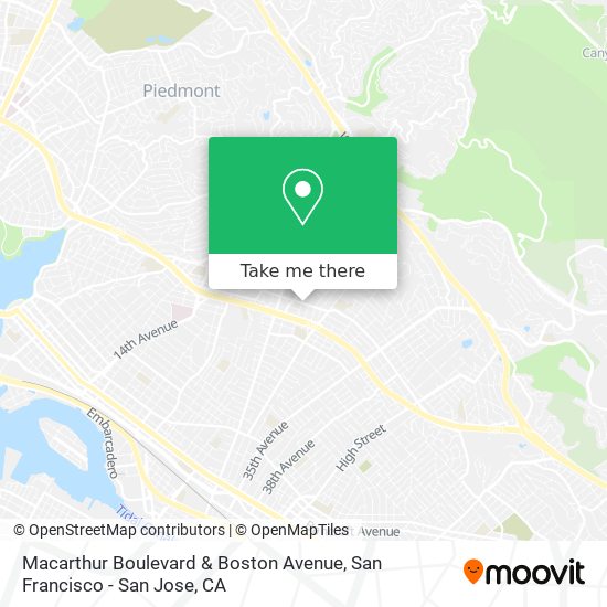 Macarthur Boulevard & Boston Avenue map