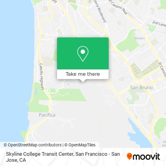 Skyline College Transit Center map
