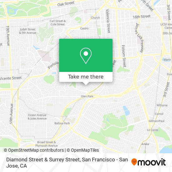 Mapa de Diamond Street & Surrey Street