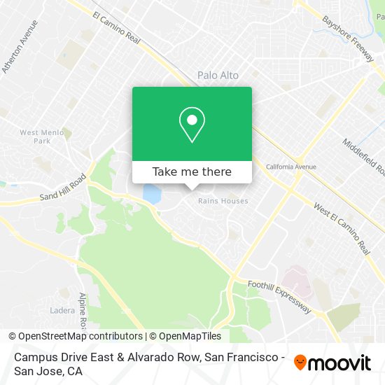 Mapa de Campus Drive East & Alvarado Row