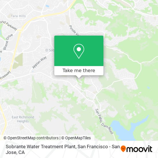 Mapa de Sobrante Water Treatment Plant