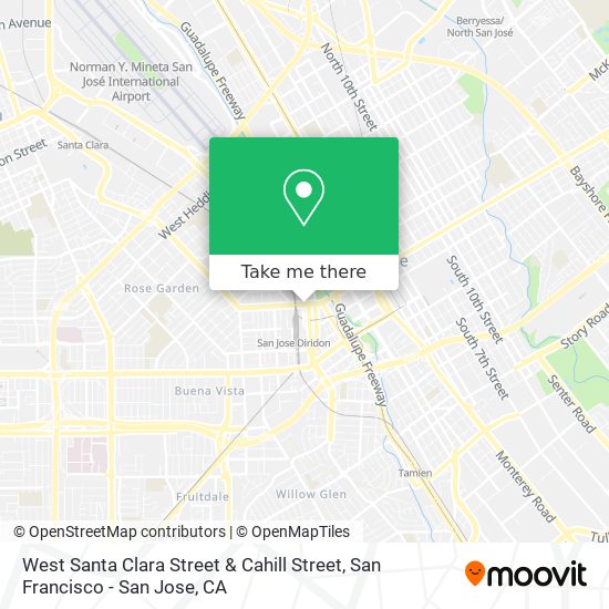 Mapa de West Santa Clara Street & Cahill Street