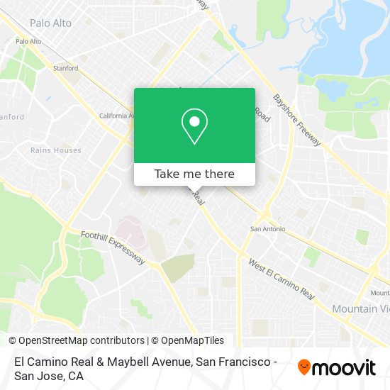 Mapa de El Camino Real & Maybell Avenue