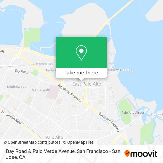 Bay Road & Palo Verde Avenue map