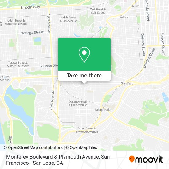 Mapa de Monterey Boulevard & Plymouth Avenue