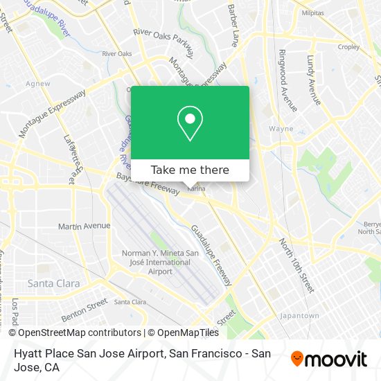 Hyatt Place San Jose Airport map