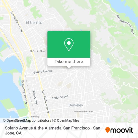 Mapa de Solano Avenue & the Alameda