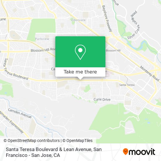 Santa Teresa Boulevard & Lean Avenue map