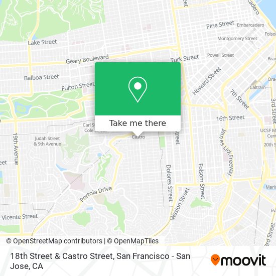 Mapa de 18th Street & Castro Street