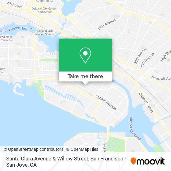 Santa Clara Avenue & Willow Street map