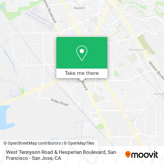 West Tennyson Road & Hesperian Boulevard map