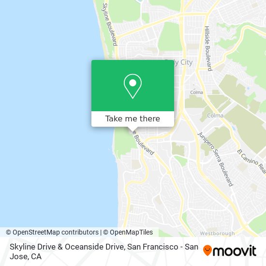 Skyline Drive & Oceanside Drive map