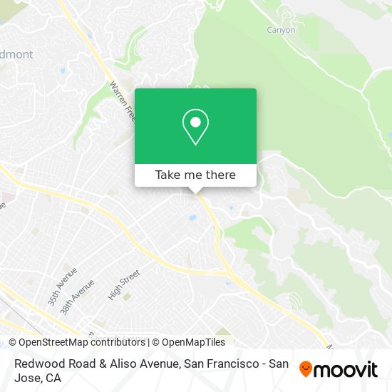 Redwood Road & Aliso Avenue map