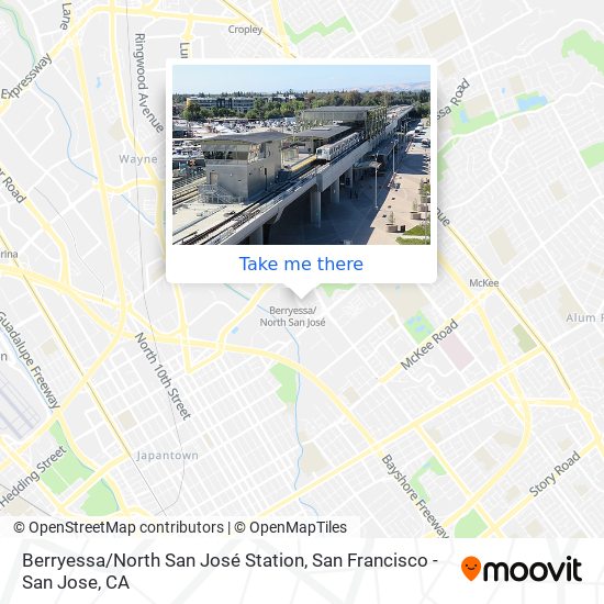 Mapa de Berryessa / North San José Station