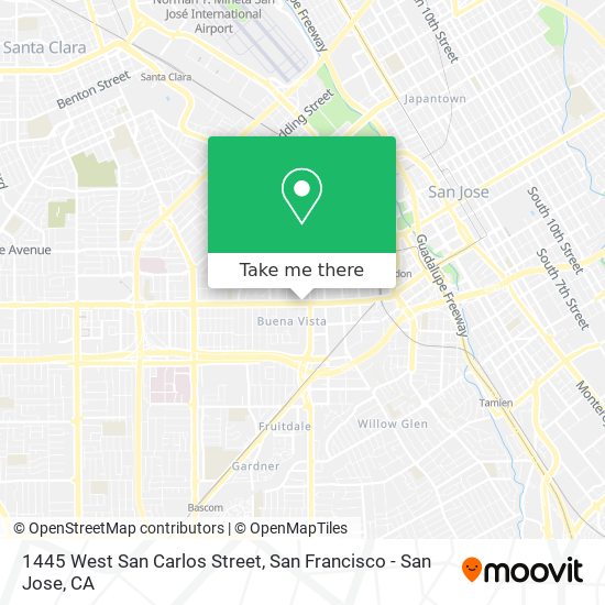 Mapa de 1445 West San Carlos Street