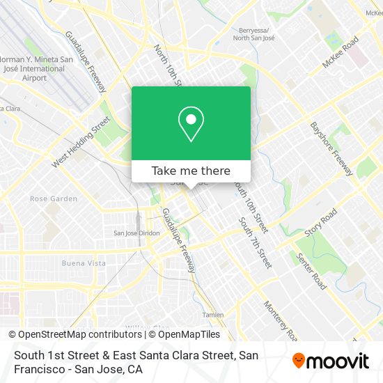 Mapa de South 1st Street & East Santa Clara Street