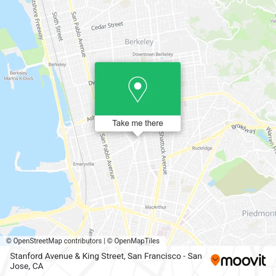 Mapa de Stanford Avenue & King Street