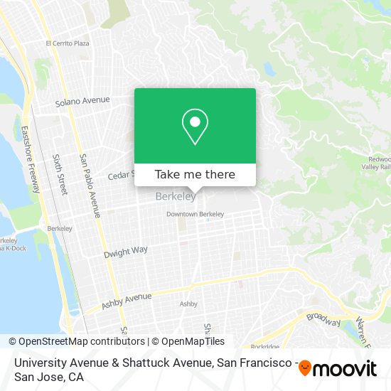 Mapa de University Avenue & Shattuck Avenue