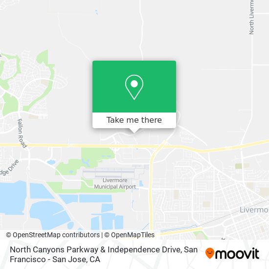 Mapa de North Canyons Parkway & Independence Drive