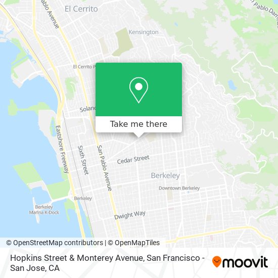 Hopkins Street & Monterey Avenue map