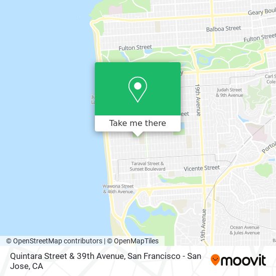 Quintara Street & 39th Avenue map
