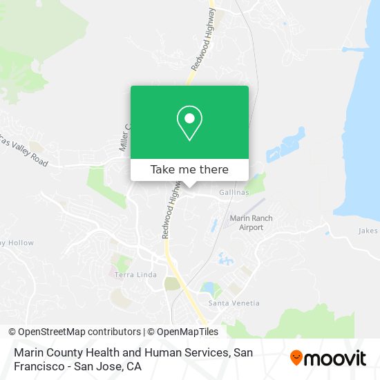 Marin County Health and Human Services map