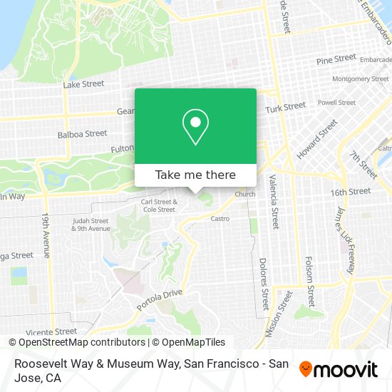 Mapa de Roosevelt Way & Museum Way