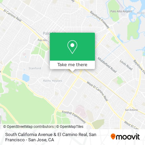 South California Avenue & El Camino Real map