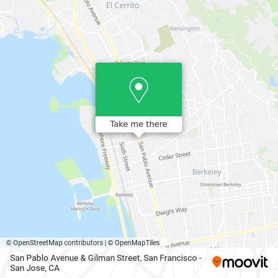 San Pablo Avenue & Gilman Street map