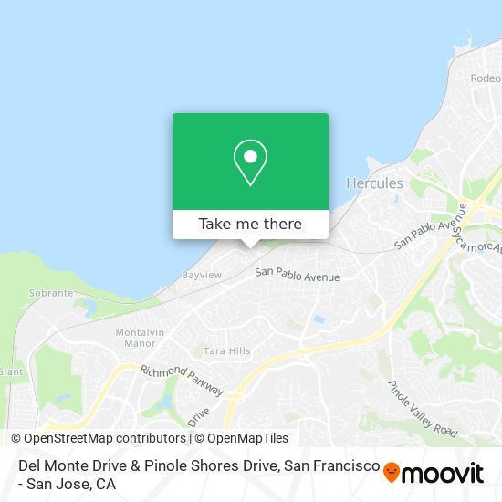 Del Monte Drive & Pinole Shores Drive map