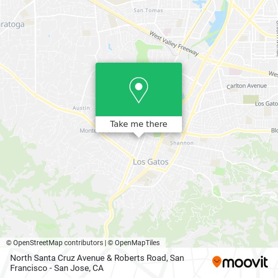 Mapa de North Santa Cruz Avenue & Roberts Road