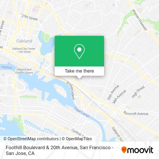 Mapa de Foothill Boulevard & 20th Avenue