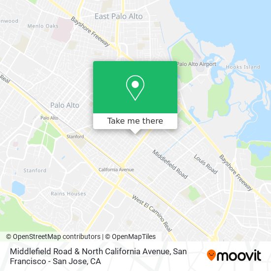 Mapa de Middlefield Road & North California Avenue